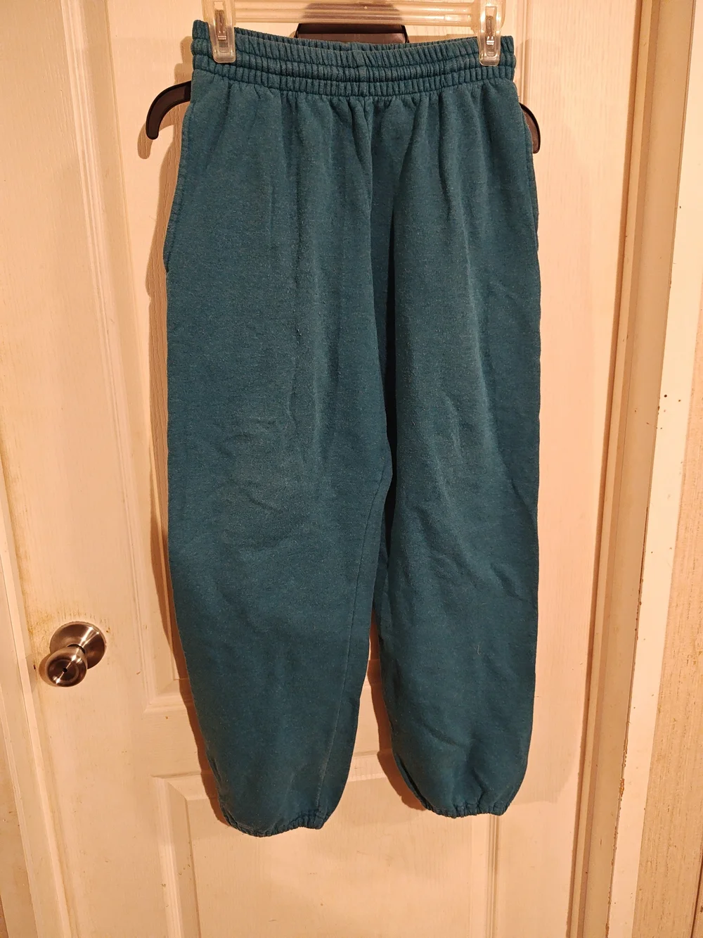 Fruit of the Loom Teal Kids Sweatpants - Elastic Waist & Cuffed Ankles